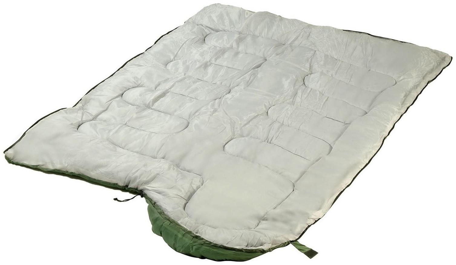 Спальный мешок туристический, 220 х 75 см, до -20 градусов, 600 г/м2, зеленый