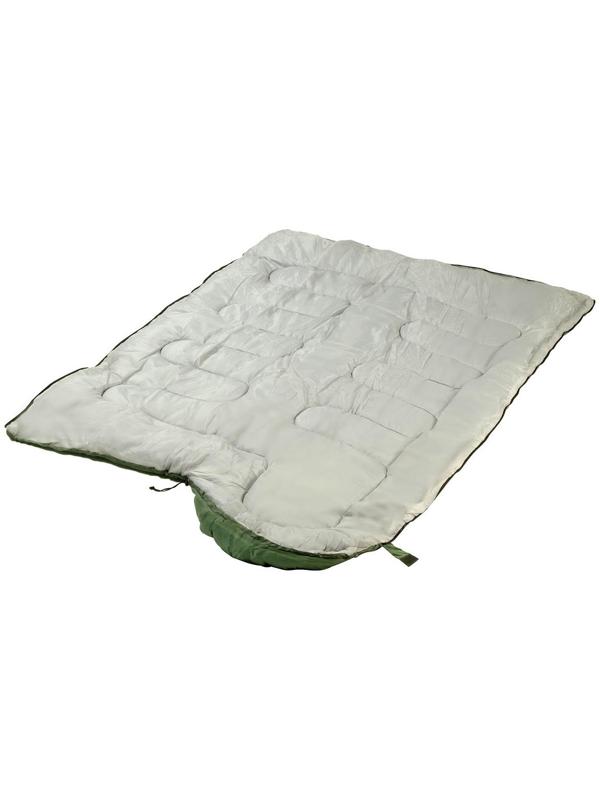 Спальный мешок туристический, 220 х 75 см, до -20 градусов, 600 г/м2, зеленый