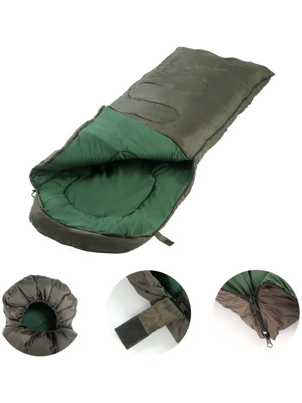 Спальный мешок, туристический, 220 х 75 см, до -20 градусов, 700 г/м2, цвет хвои