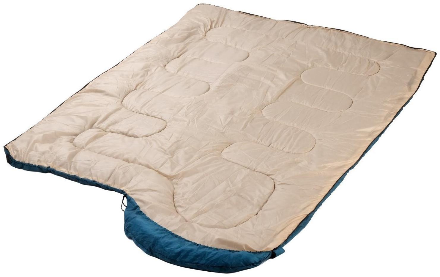 Спальный мешок туристический, 220 х 75 см, до -20 градусов, 700 г/м2, голубой