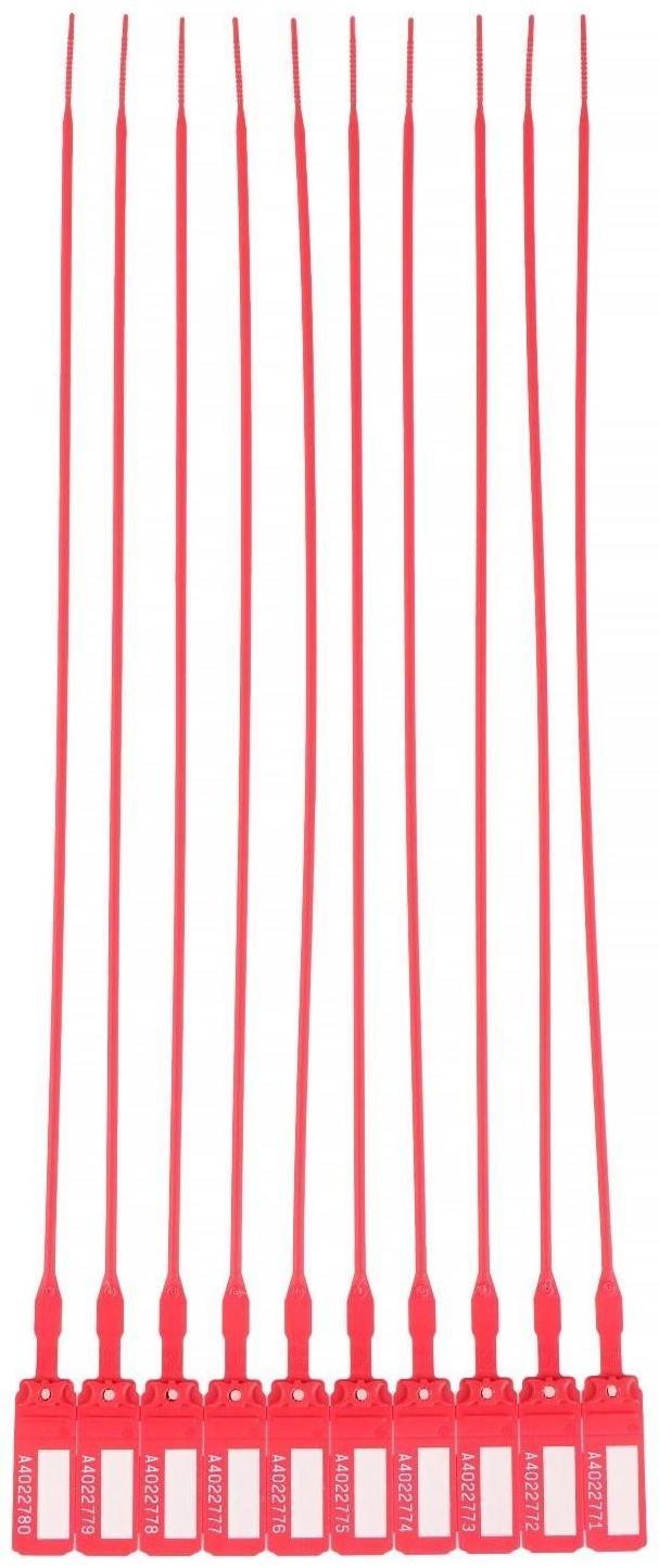 Пломба пронумерованная Альфа 3,8 морозостойкая, пластик, рабочая длина 425 мм, цвет МИКС