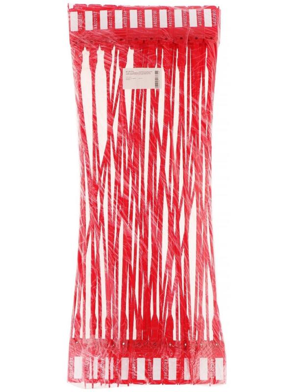 Пломба пронумерованная Альфа 3,8 морозостойкая, пластик, рабочая длина 425 мм, цвет МИКС