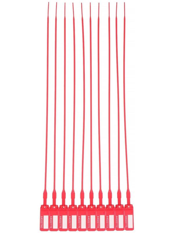 Пломба пронумерованная Альфа 3,8 морозостойкая, пластик, рабочая длина 425 мм, цвет МИКС