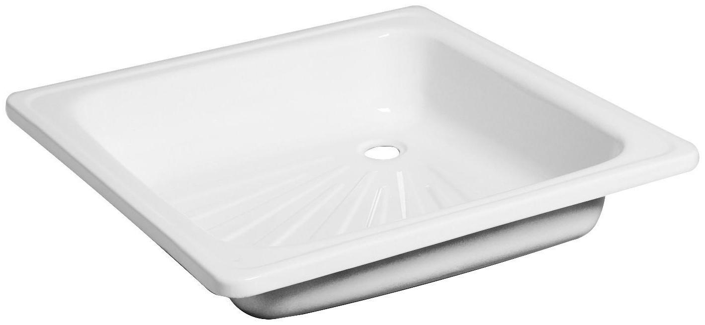 Поддон душевой стальной Ligeya, эмалированный, 700х700х150 мм, без сифона