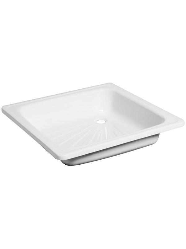 Поддон душевой стальной Ligeya, эмалированный, 700х700х150 мм, без сифона