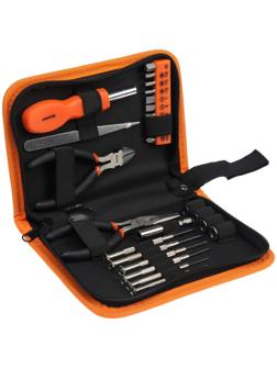 Набор бит и торцевых головок ЕРМАК, 736-188, с воротками и адаптерами, кейс папка, 25 шт