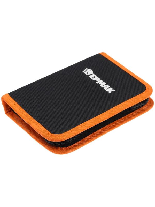 Набор бит и торцевых головок ЕРМАК, 736-188, с воротками и адаптерами, кейс папка, 25 шт