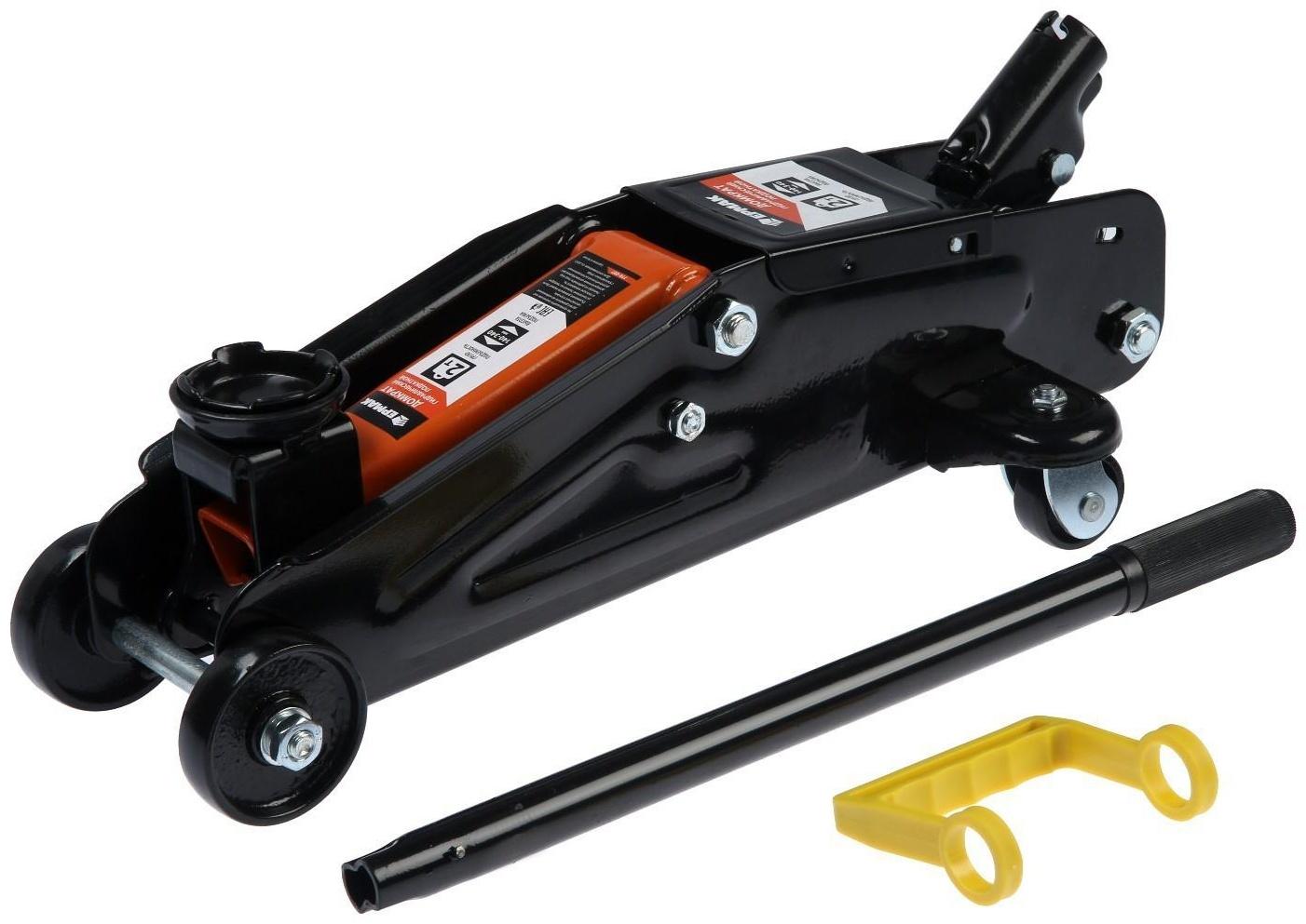 Домкрат гидравлический подкатной ЕРМАК, 770-097, высота подъема 140-340 мм, в кейсе, 2 т