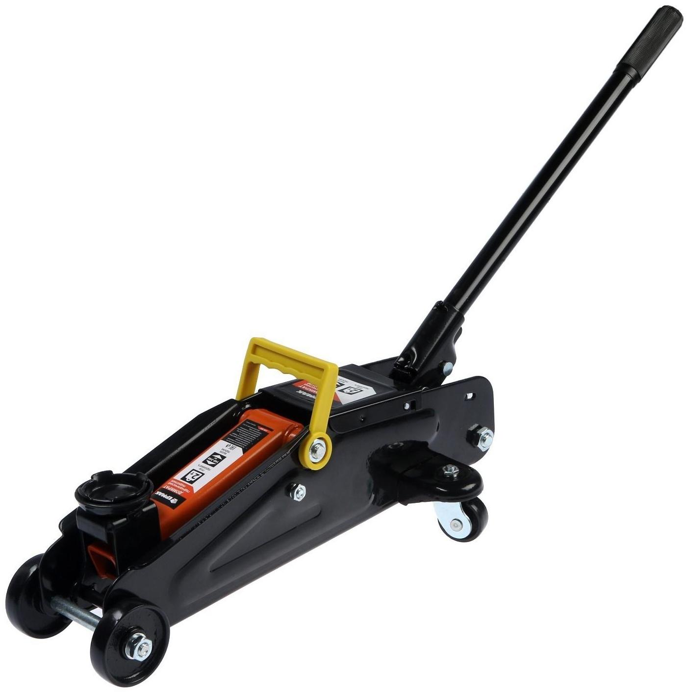 Домкрат гидравлический подкатной ЕРМАК, 770-097, высота подъема 140-340 мм, в кейсе, 2 т