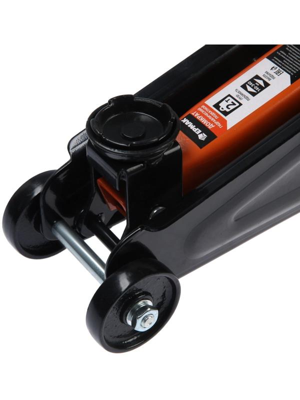 Домкрат гидравлический подкатной ЕРМАК, 770-097, высота подъема 140-340 мм, в кейсе, 2 т