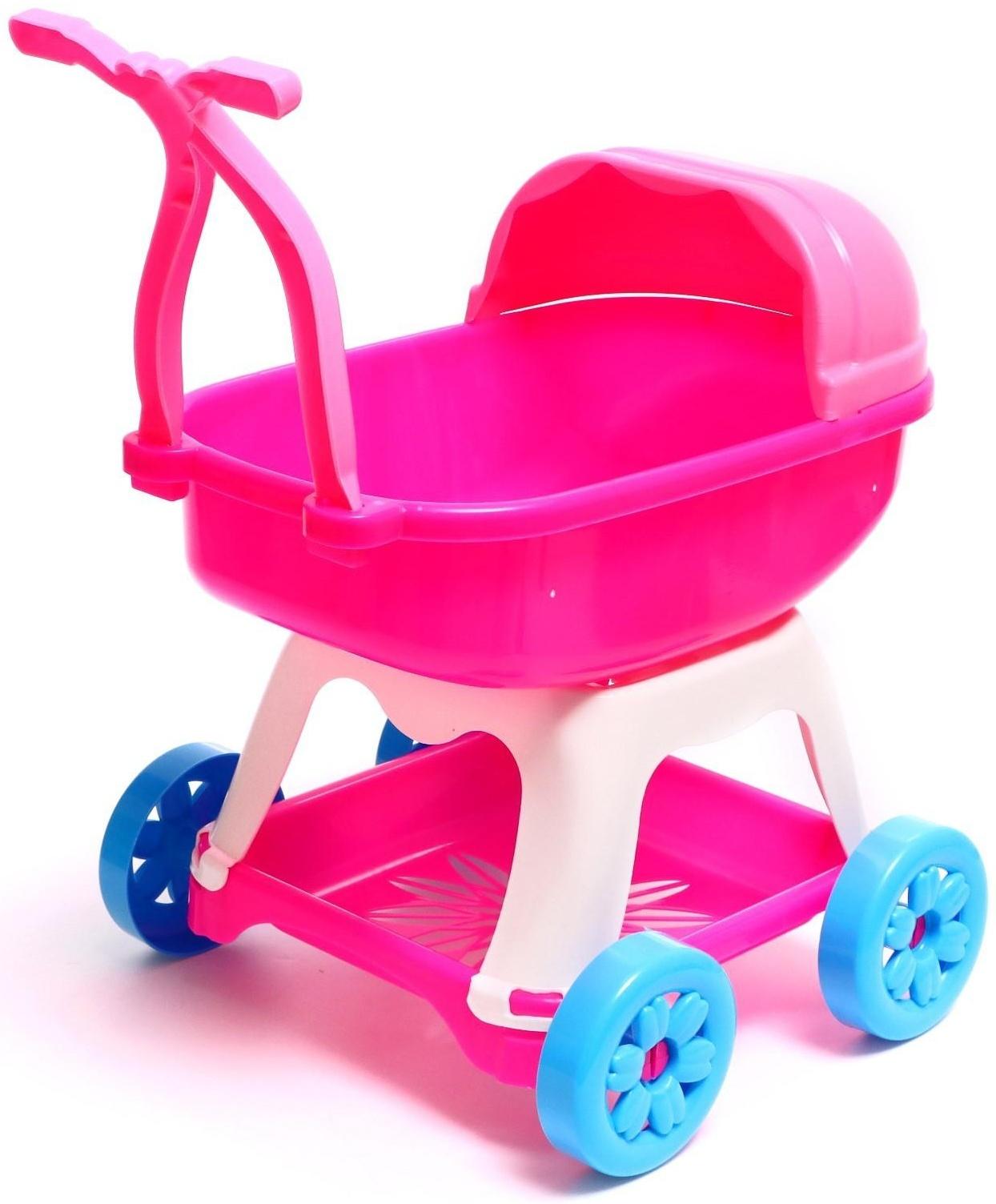 Коляска для куклы, с люлькой, МИКС
