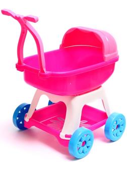 Коляска для куклы, с люлькой, МИКС