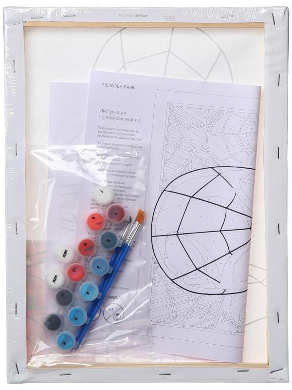 Картина по номерам в плёнке, Человек-Паук 30х40 см