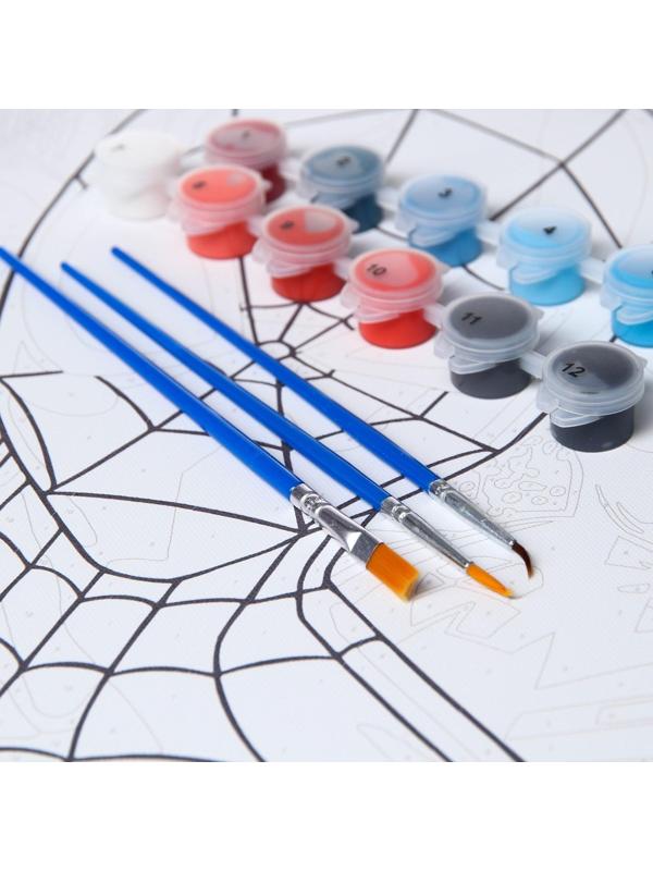 Картина по номерам в плёнке, Человек-Паук 30х40 см