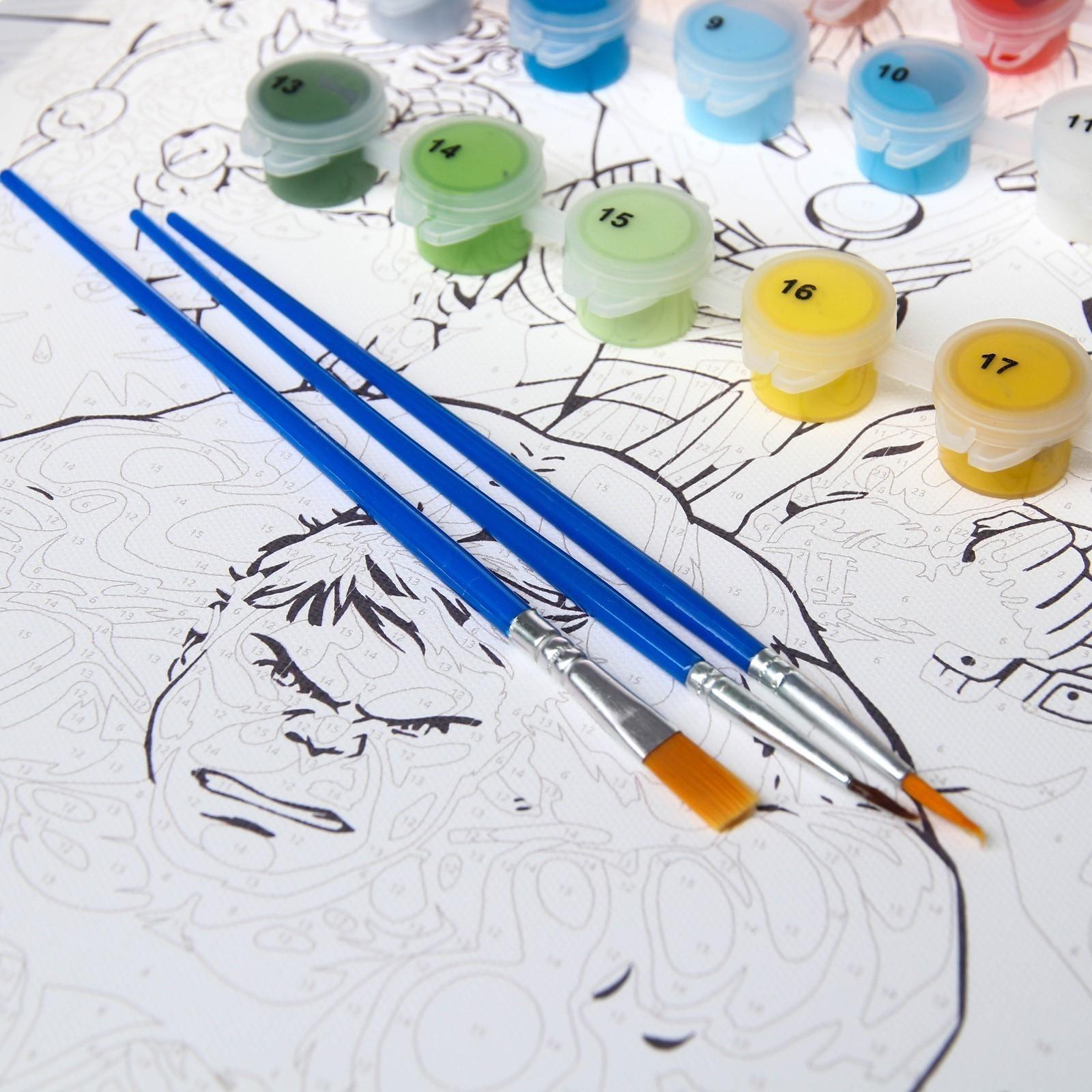 Картина по номерам в плёнке, Мстители 30х40 см