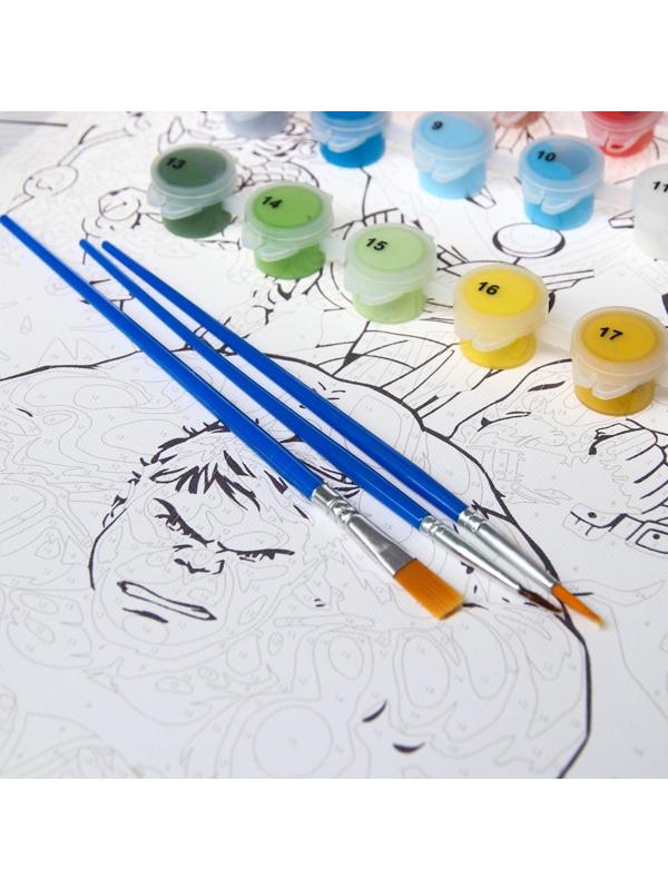 Картина по номерам в плёнке, Мстители 30х40 см