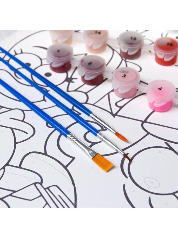 Картина по номерам в плёнке, Гравити Фолз 30х40 см