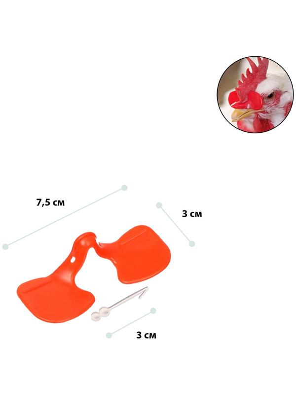 Очки для птиц, со стрелой, пластик