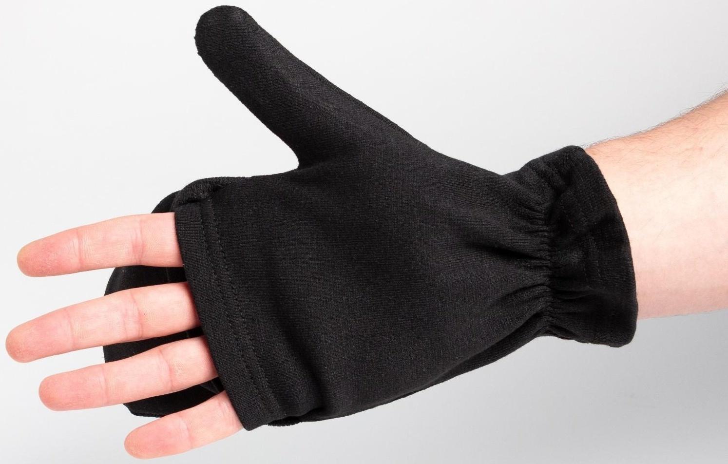 Варежки мужские с откидным верхом НАЧЁС, цвет чёрный