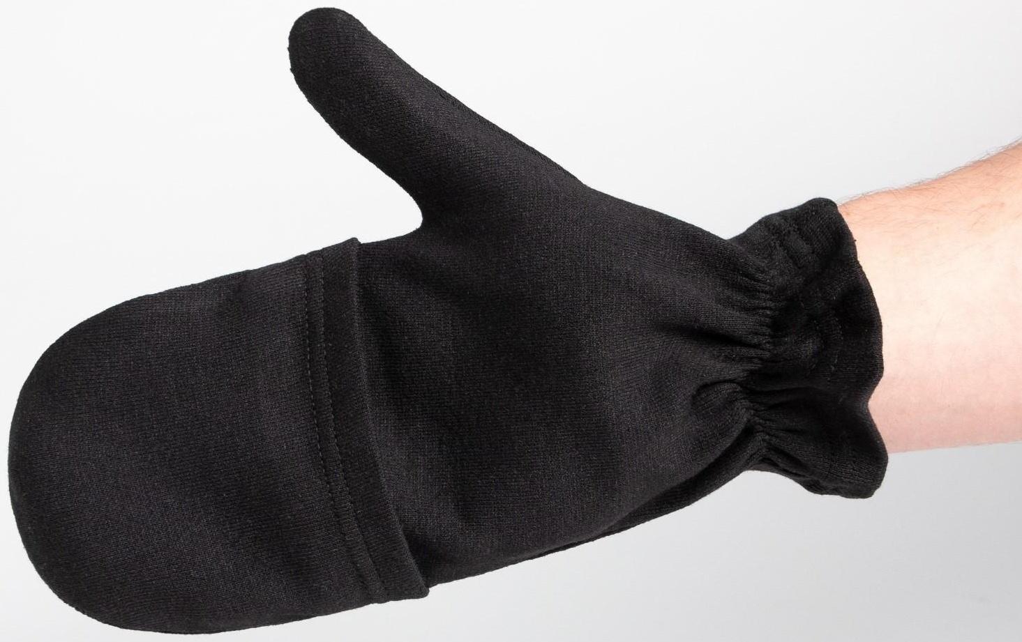 Варежки мужские с откидным верхом НАЧЁС, цвет чёрный