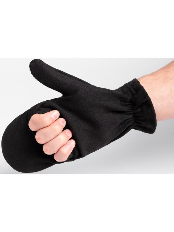 Варежки мужские с откидным верхом НАЧЁС, цвет чёрный