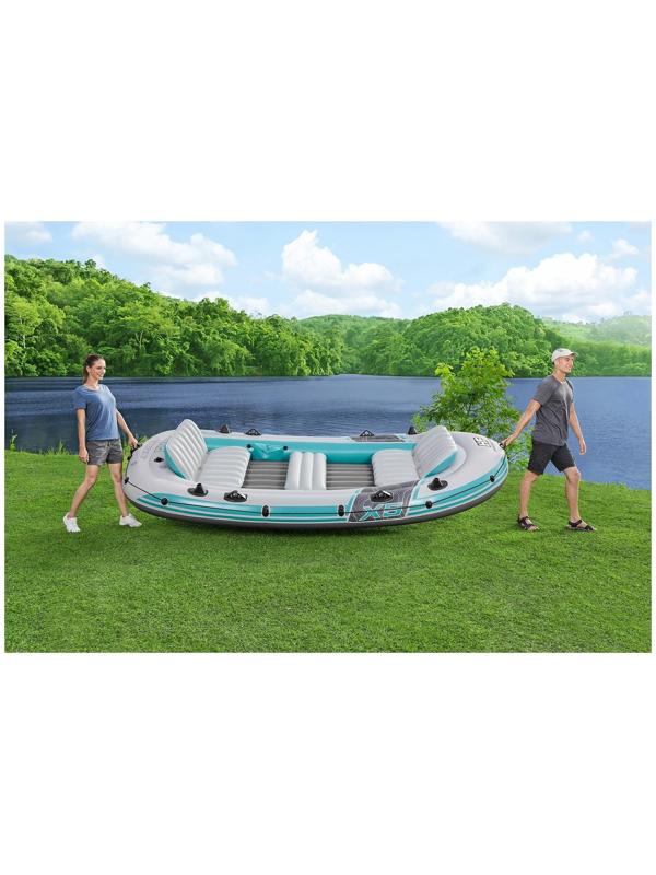 Лодка Adventure Elite X5 Raft 5-местная, 364 х 166 см, комплект: вёсла, насос, сумка, 65159 Bestway