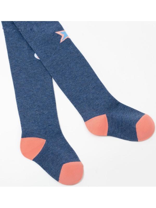 Колготки детские, цвет джинс меланж, рост 92-98