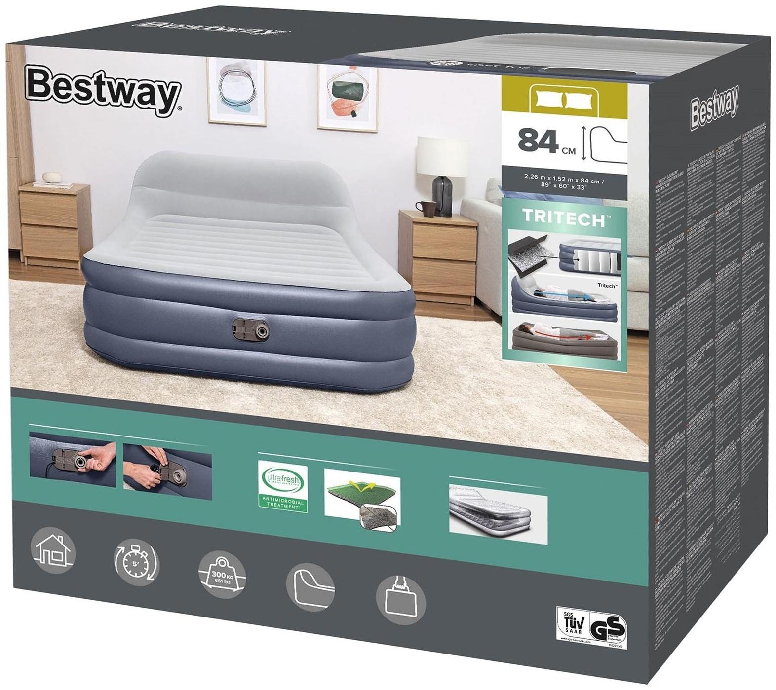 Кровать надувная Tritech Queen SleekFlow с изгол. со встр электр 226 x 152 x 84 см 67923