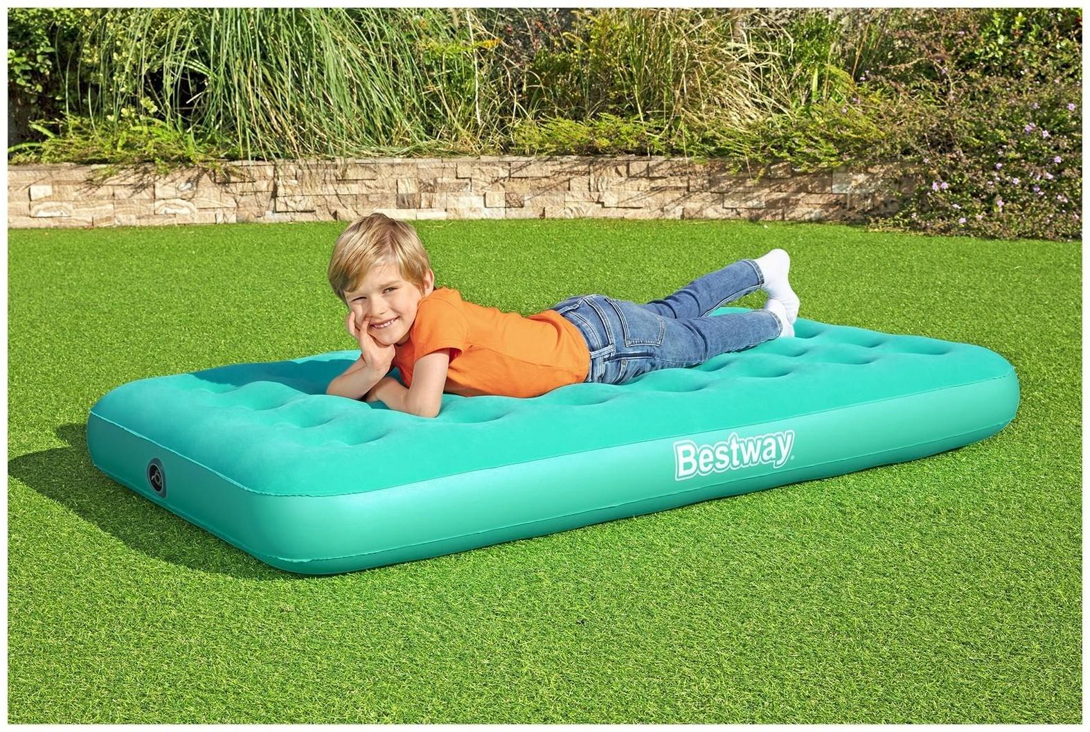 Матрас надувной Drowsy Dreamer с ручным насосом 158 x 89 x 18 см 67918, цвета микс