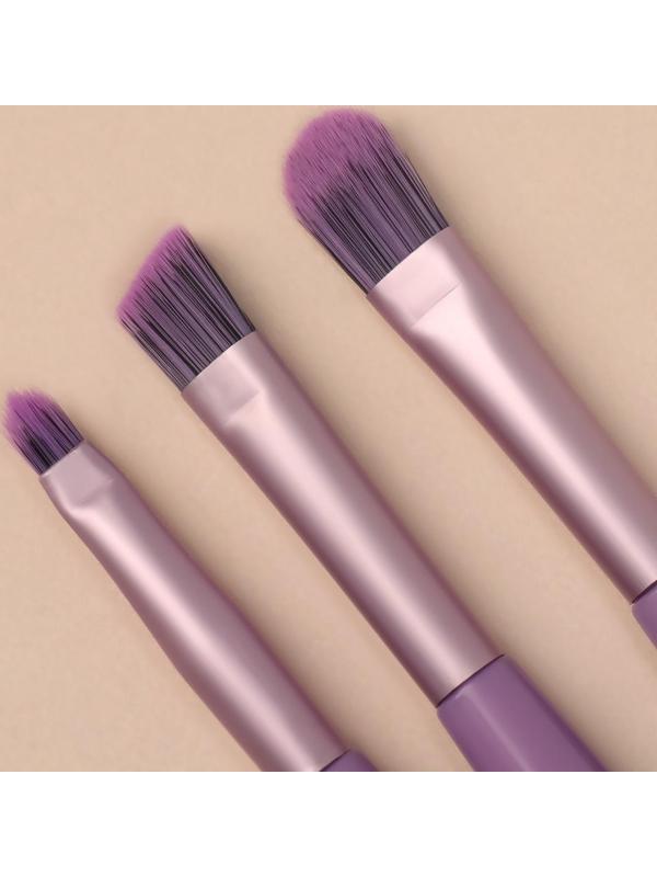 Набор кистей для макияжа, 6 предметов, PVC-пакет, цвет фиолетовый