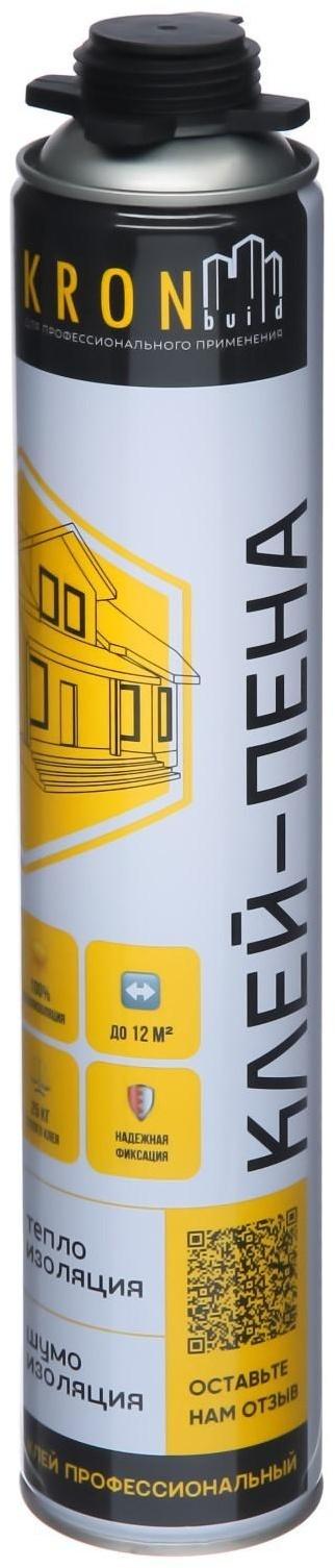 Клей-пена KRONbuild, светло-желтая, 850 мл