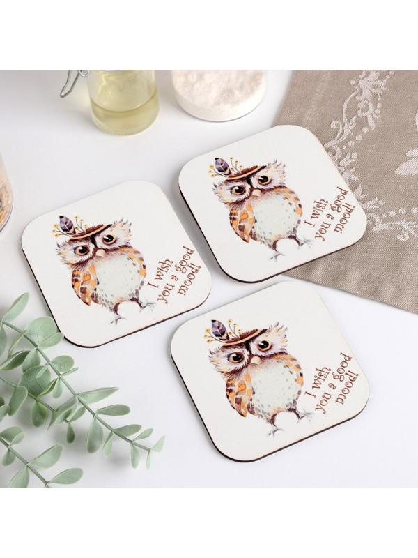 Набор подставок под горячее, деревянные 