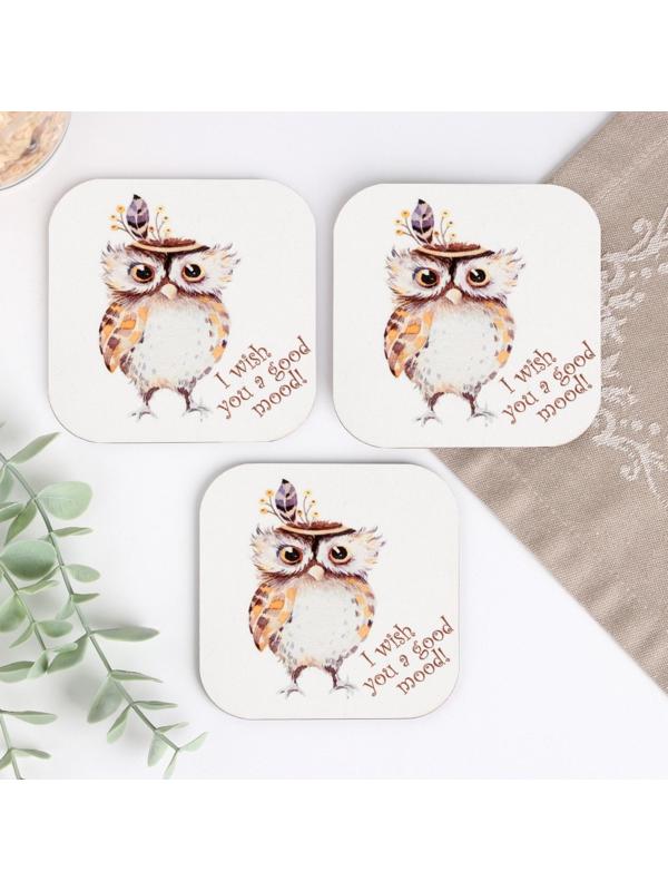 Набор подставок под горячее, деревянные 