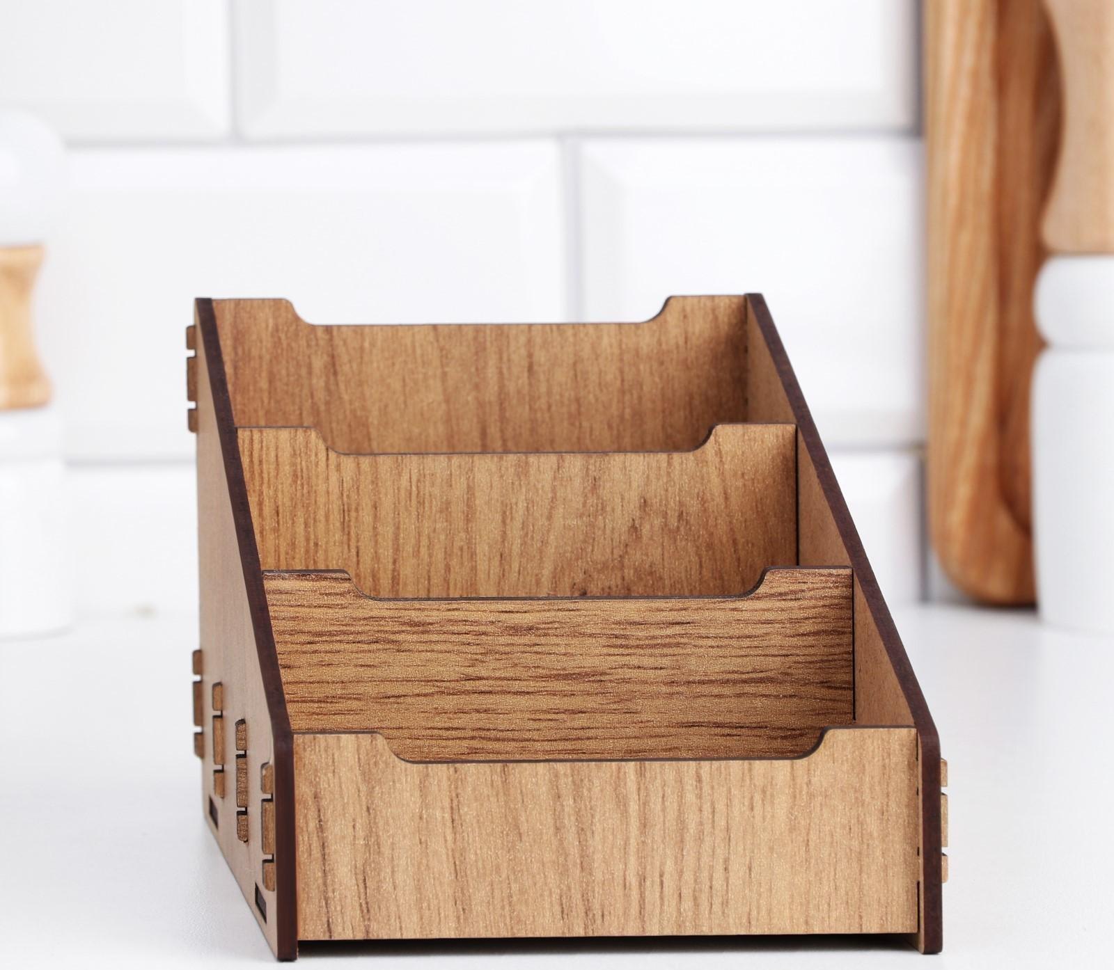 Подставка для специй деревянная 15х10х10,8 см