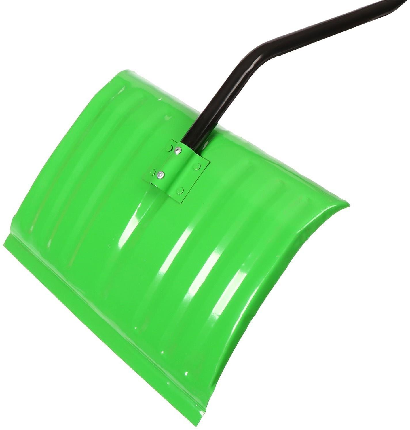 Лопата металлическая, 470 × 350 мм, с металлической планкой, стальной черенок