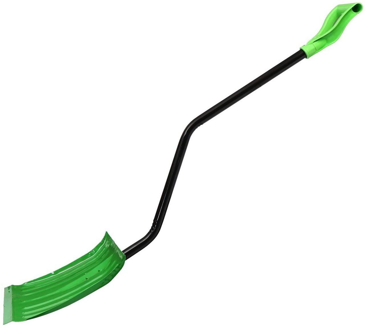 Лопата металлическая, 470 × 350 мм, с металлической планкой, стальной черенок