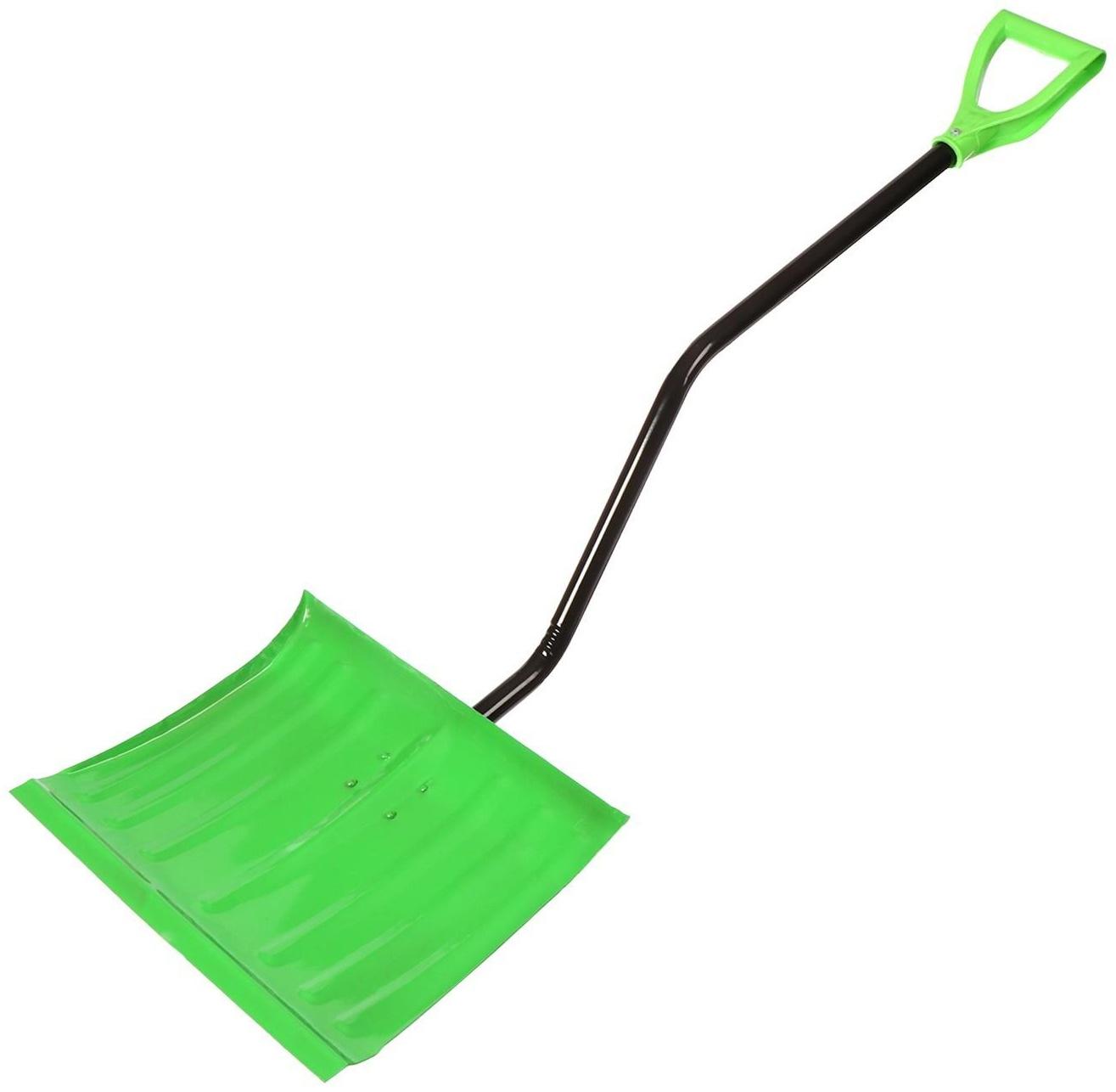 Лопата металлическая, 470 × 350 мм, с металлической планкой, стальной черенок