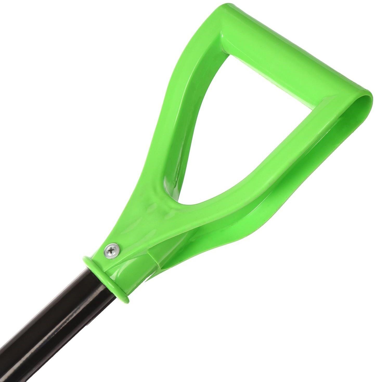 Лопата металлическая, 470 × 350 мм, с металлической планкой, стальной черенок