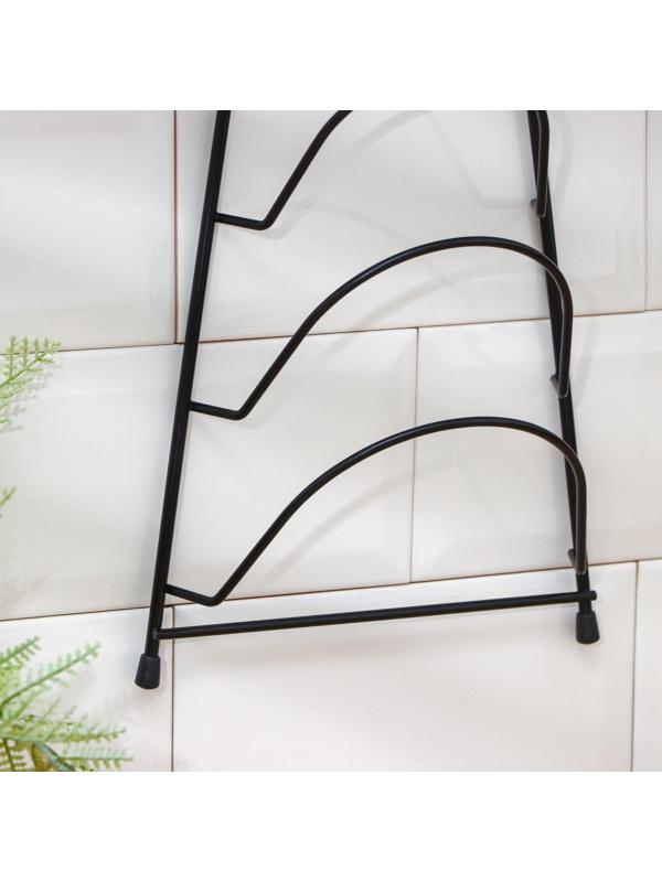 Подвеска под крышки, 19,5×9×46 см, цвет чёрный