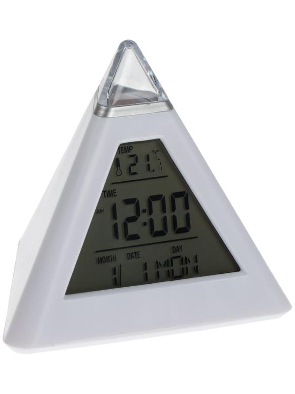 Часы-будильник Irit IR-636, термометр, календарь, подсветка, 3хААА, белые