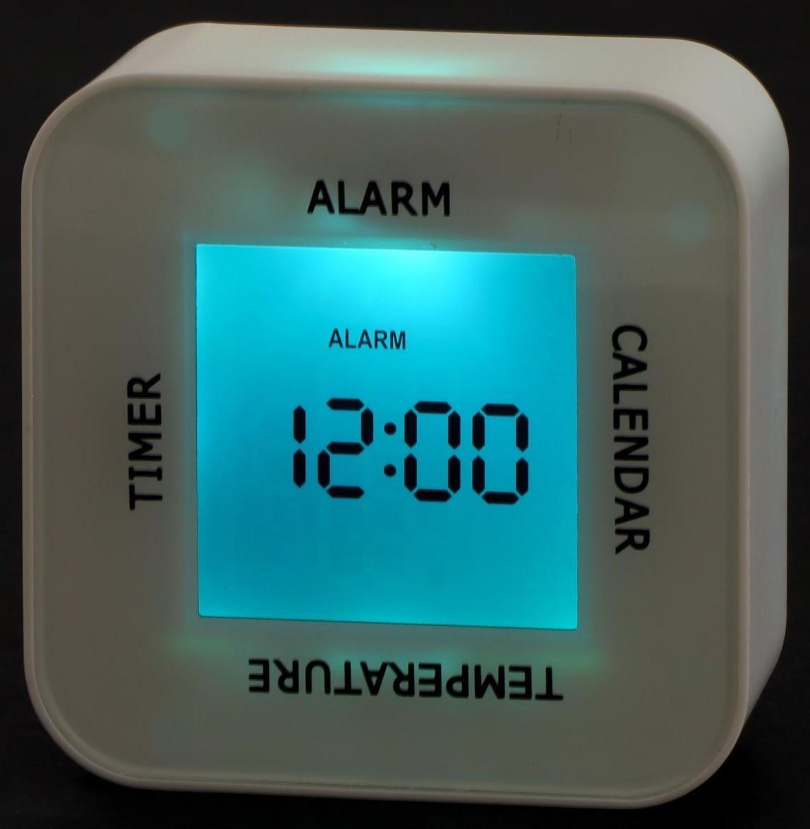 Часы-будильник Irit IR-609, термометр, календарь, таймер, подсветка, 2хАА, белые