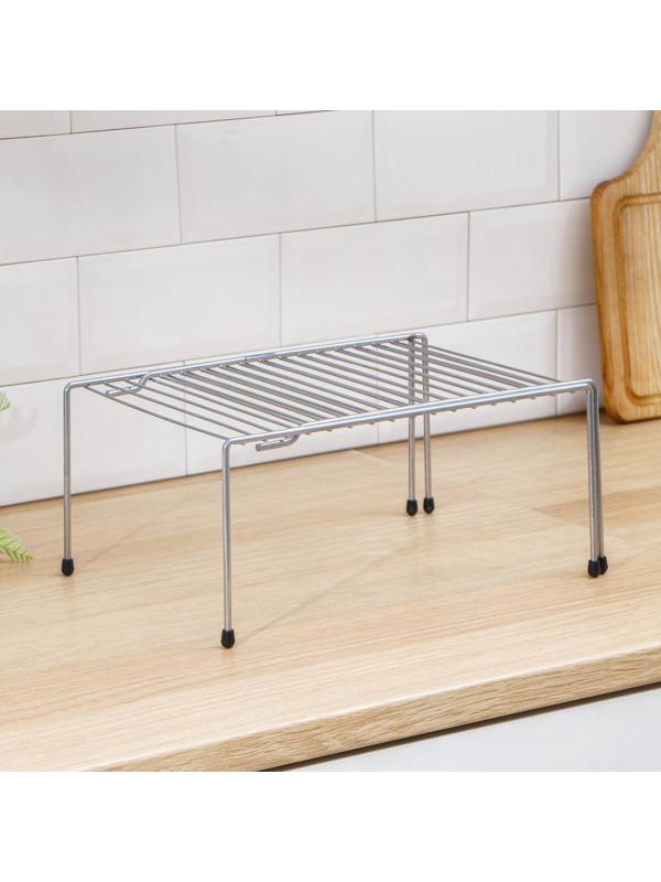 Полка раздвижная для шкафа, 36-62×22×15 см, цвет хром