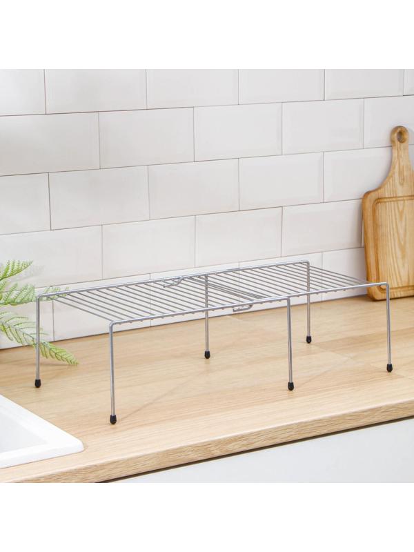 Полка раздвижная для шкафа, 36-62×22×15 см, цвет хром