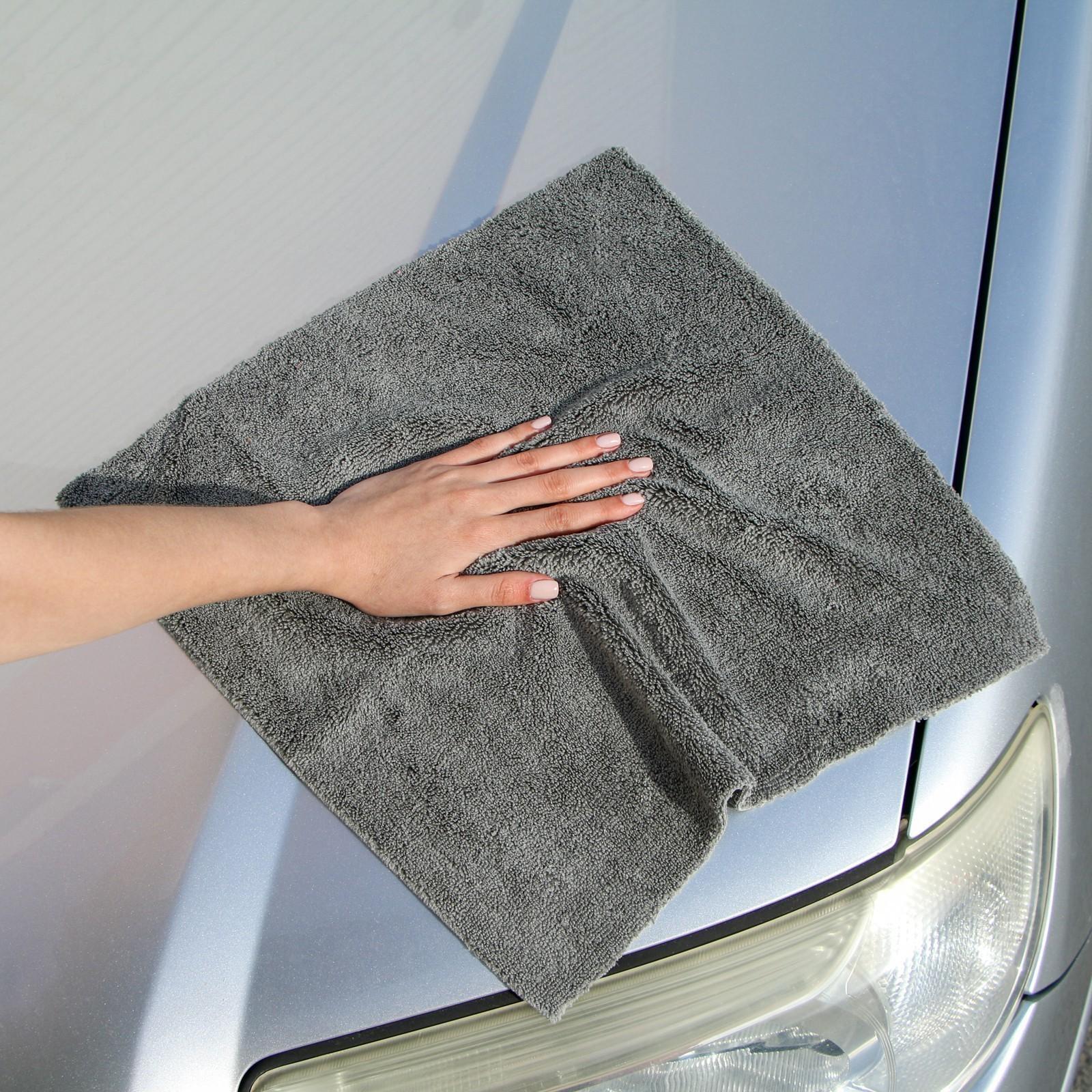 Салфетка из мягкой микрофибры пушистая, полирующая, супервпитывающая 40 х 40 см, 385 г/м²