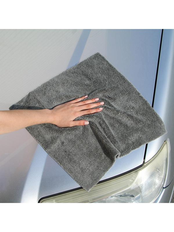 Салфетка из мягкой микрофибры пушистая, полирующая, супервпитывающая 40 х 40 см, 385 г/м²