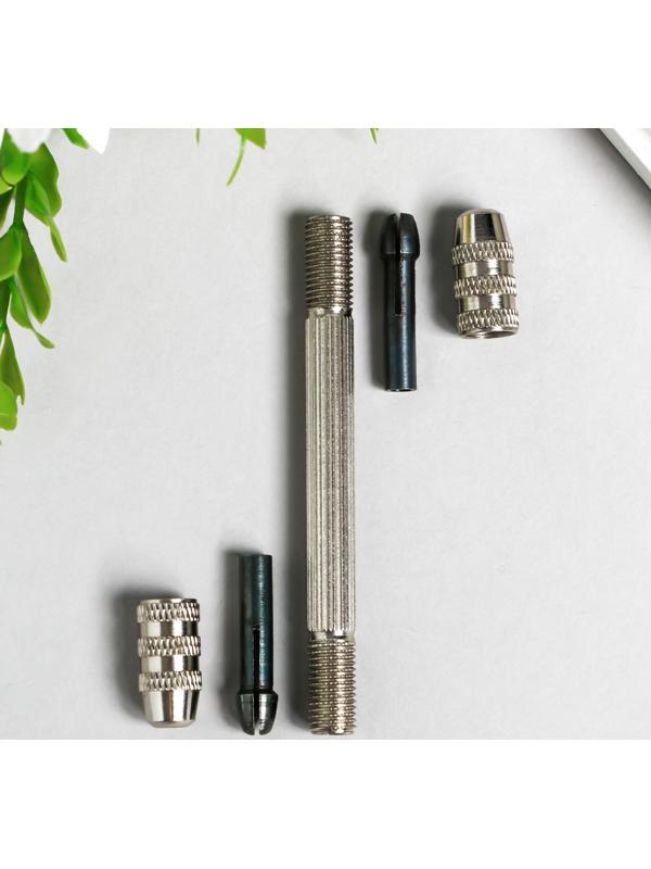 Дрель ручная с двумя цанговыми патронами для рукоделия 