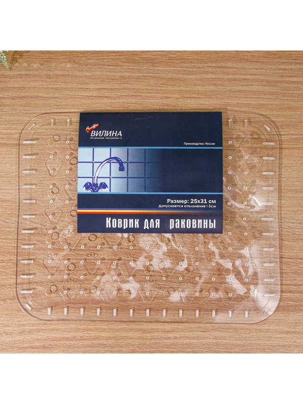 Коврик для раковины, 25×31 см, цвет МИКС