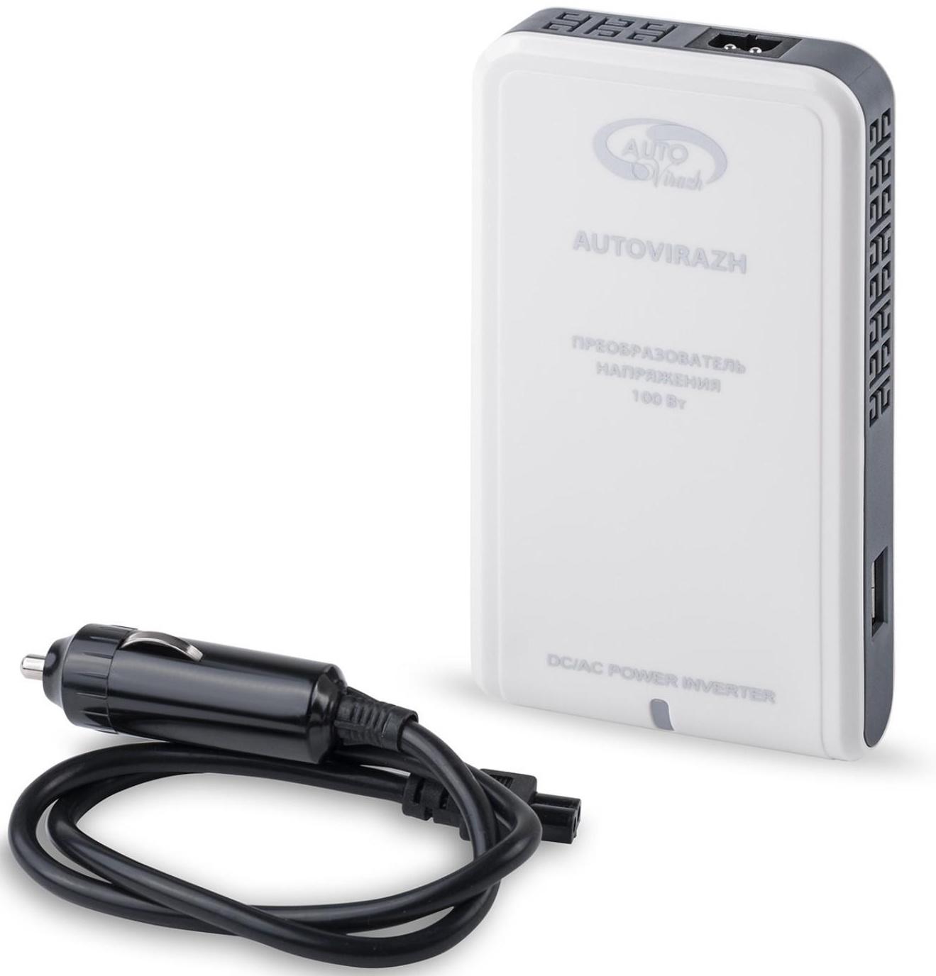 Преобразователь напряжения-инвертер Autovirazh AV-015100, 12 В-220 В, USB