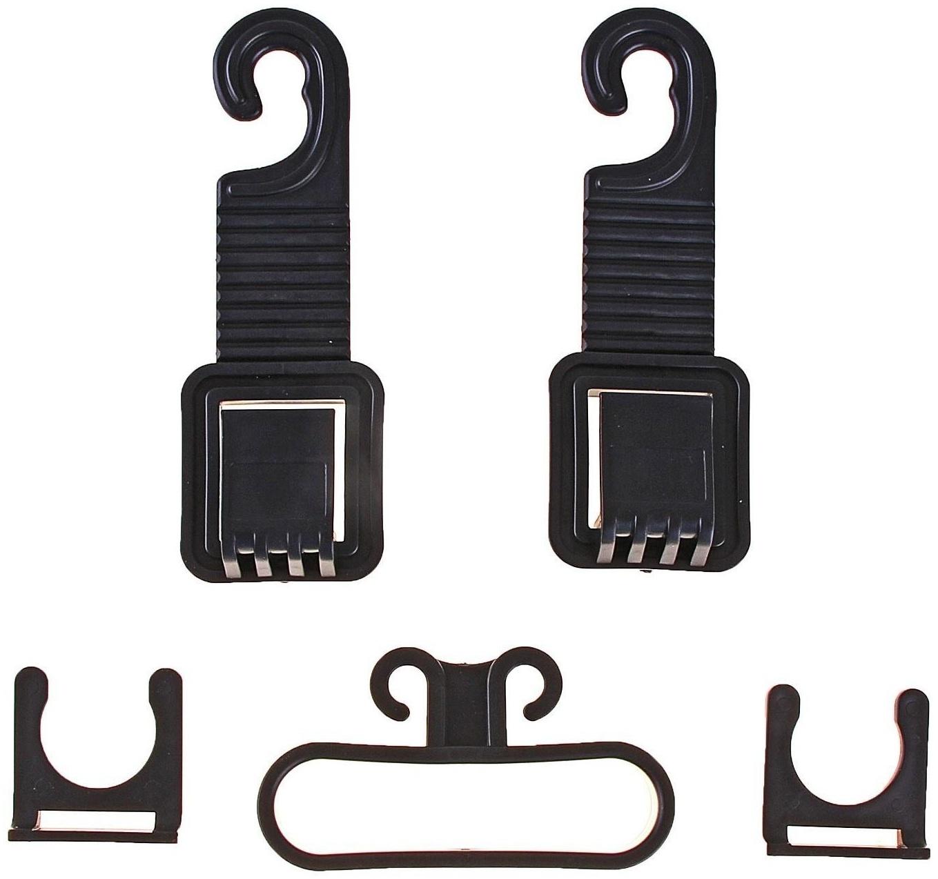 Вешалка - крючок Autovirazh ниверсальный на подголовник, с переноской, в блистере, 2 шт