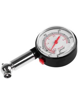 Манометр шинный Autovirazh механический, пластик, хром, в блистере
